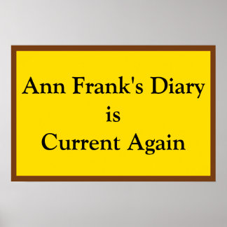 Poster Journal d'Ann Frank actuel