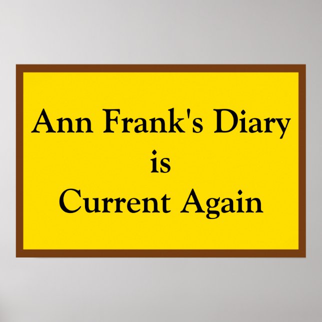 Poster Journal d'Ann Frank actuel (Devant)