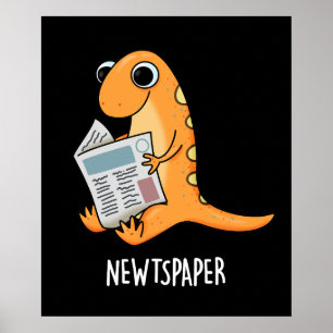 Poster Journal Funny Newt Pun Dark BG