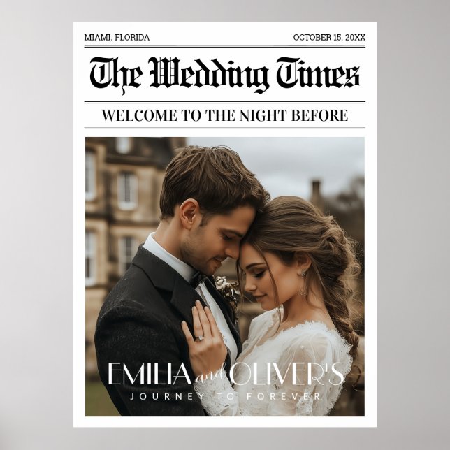 Poster Journal La nuit avant l'Affiche de bienvenue Maria (Devant)