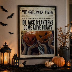 Poster Journal mural personnalisé pour Halloween Jack O'L