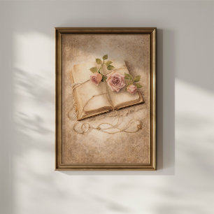 Poster Journal Rose Vintage 