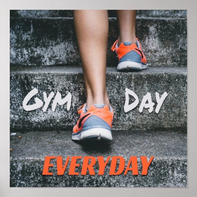 Poster Journée de gym Tous Les Jours Entraînement Motivat (Devant)