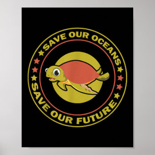 Poster Journée de la Terre Droits des Animaux Tortue Prot