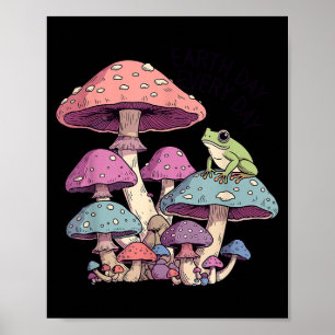 Poster Journée de la Terre tous les jours joli crapaud su