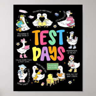 Poster Journée de test drôle d'oie Jour de test STAAR Ens