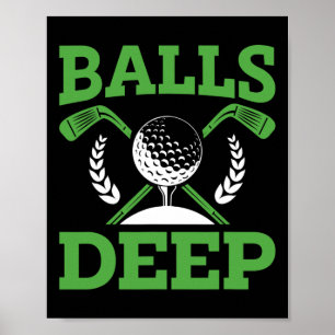 Poster Journée de tournoi de golf pour grand fan de golf 