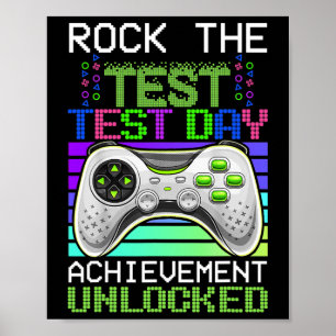 Poster Journee des enseignants Rock The Test jeu de gamer