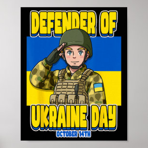 Poster Journée du défenseur de l'Ukraine le 14 octobre