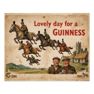 Poster "Journée idéale pour une Guinness" Art Premium Vin