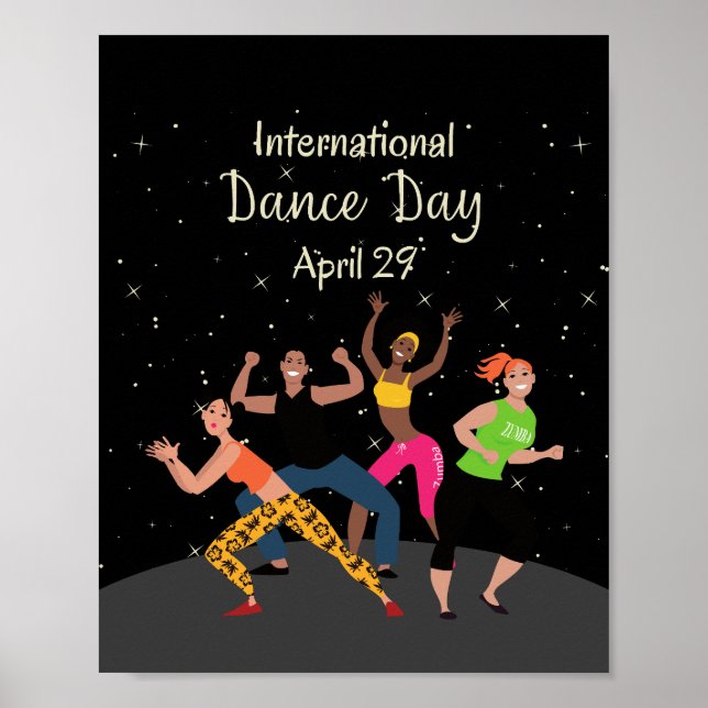 Poster Journée internationale de la danse | Journée mondi (Devant)