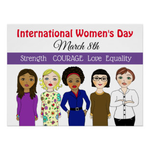 Poster Journée internationale de la femme 8 mars