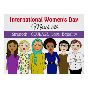 Poster Journée internationale de la femme 8 mars