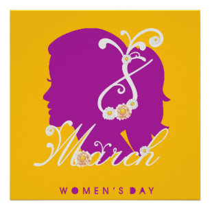 Poster journée internationale de la femme 8 mars 2024