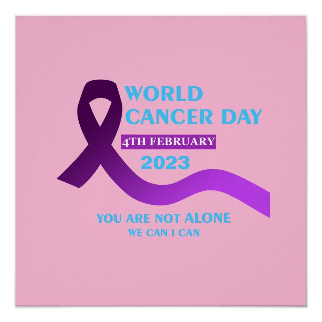 Poster Journée mondiale cool contre le cancer | Vous n'êt (Devant)