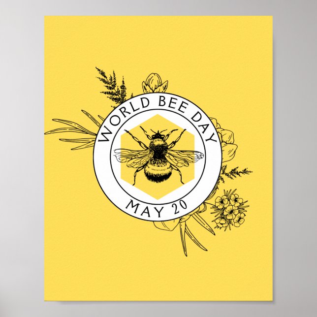 Poster Journée mondiale de l'abeille (Devant)