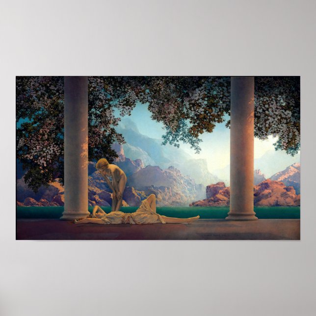 Poster Journée par Maxfield Parrish en 1922 (Devant)