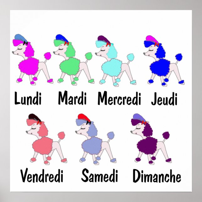 Poster Journées françaises de la semaine (Devant)