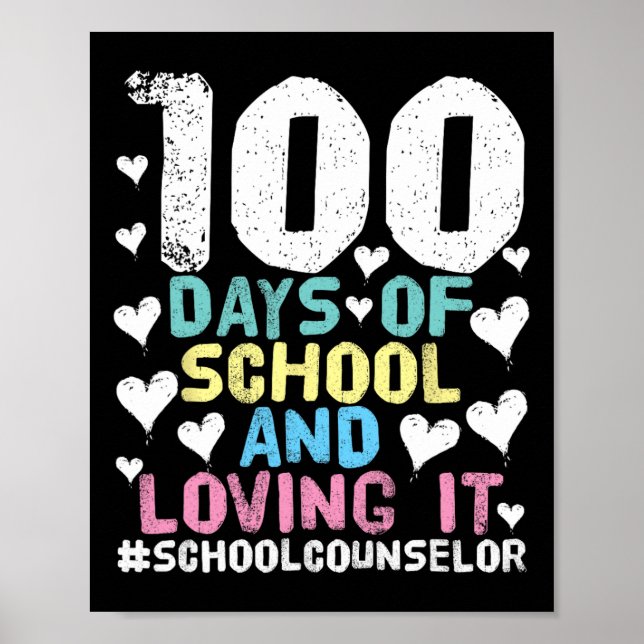 Poster Jours De Conseiller Scolaire 100e Jour De L'École (Devant)