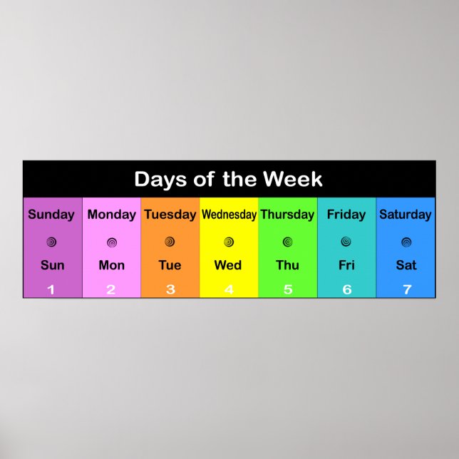 Poster Jours de la semaine (Devant)