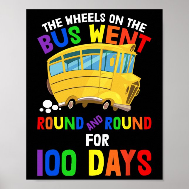 Poster Jours De Pépinière Scolaire Rhymes Roues Sur Le Bu (Devant)