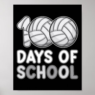 Poster Jours De Volleyball Scolaire 100e Jour De L'Amour 