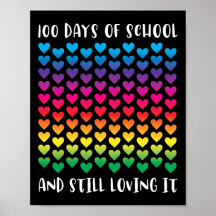 Poster Jours D'École Et Toujours Aimer Il Coeurs Arc-En-C