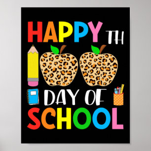 Poster Jours D'Empreinte de léopard D'École Enseignant Et