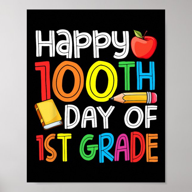 Poster Jours Smarter Première Année 100e Jour de l'école  (Devant)