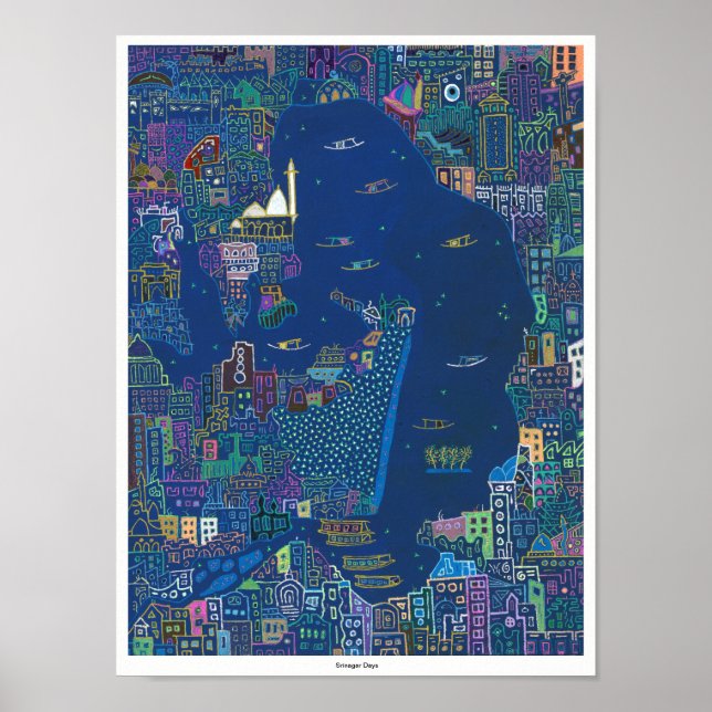 Poster Jours Srinagar - Imprimer - Taille d'origine (Devant)