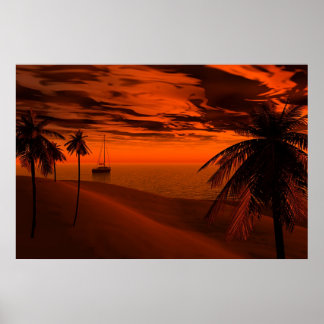 Poster Jours tropicaux