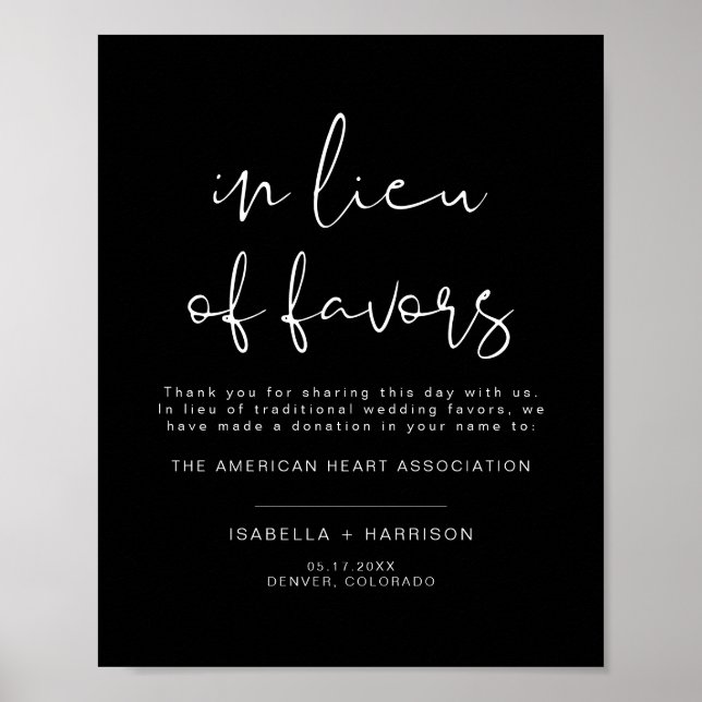 Poster JOVI Black Edgy en remplacement de Faveurs Mariage (Devant)