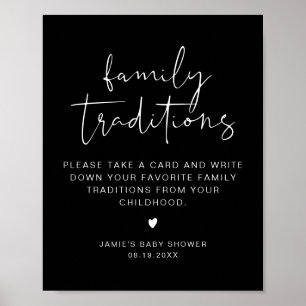 Poster JOVI Edgy Baby shower des traditions de la famille