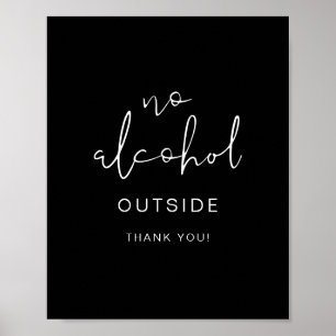 Poster JOVI Edgy Modern Black Pas d'alcool dehors