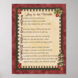 Poster "Joy to the World" Acrostic Poem Canvas Imprimer