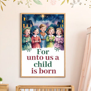 Poster Joy to the World Christian Nursery Wall Art print