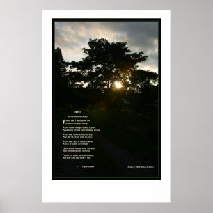 Poster Joyce Kilmer Trees 24x36