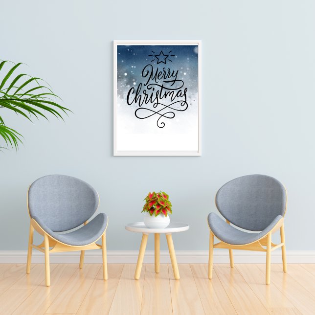 Poster Joyeuse aquarelle de Noël (Créateur téléchargé)