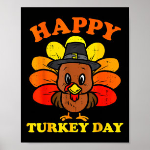 Poster Joyeuse Chemise de la Turquie mignonne Petit pèler