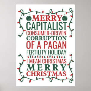 Poster Joyeuse Corruption D'Une Fête Pagan, Père Noël Don