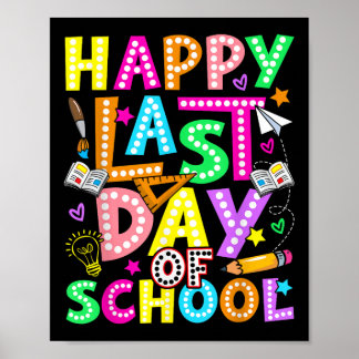 Poster Joyeuse Dernière Journée De L'École Super Enseigna