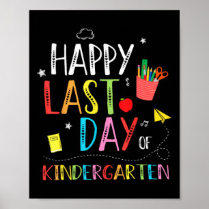 Poster Joyeuse Dernière Journée De Maternelle Bonjour Sum