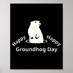 Poster Joyeuse fête de la marmotte 
