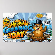 Joyeuse fête de la marmotte  Toile de fond amusant