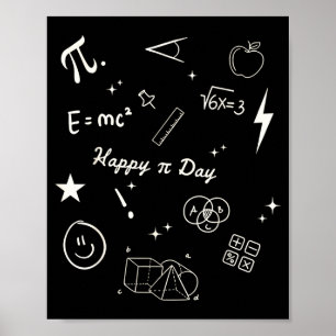 Poster Joyeuse fête de Pi Soyez un professeur de mathémat
