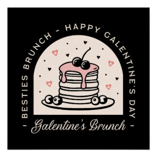 Poster Joyeuse fête des Galentines à la fête des filles