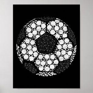 Poster Joyeuse Fête du Point Football Points Colorés Garç