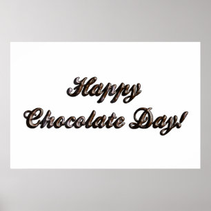 Poster Joyeuse journée de chocolat pour la typographie
