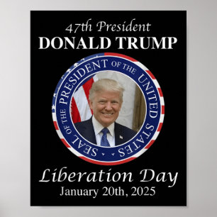 Poster Joyeuse journée de libération Le Président Donald 