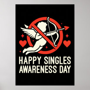 Poster Joyeuse Journée de sensibilisation aux singles, Jo
